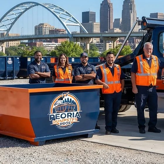 Peoria Dumpster Pros roll-off containers and the crew