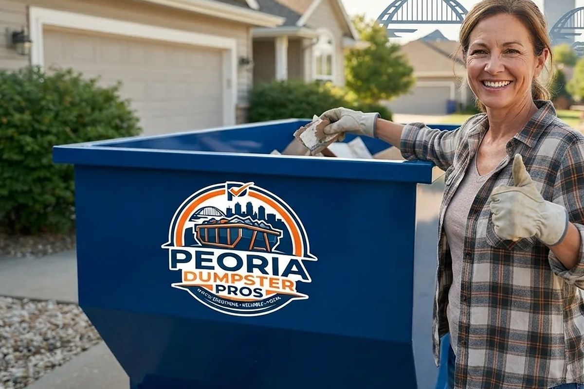 10 Yard roll-off dumpster from Peoria Dumpster Pros
