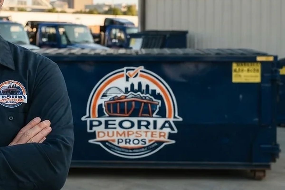 15 Yard roll-off dumpster from Peoria Dumpster Pros