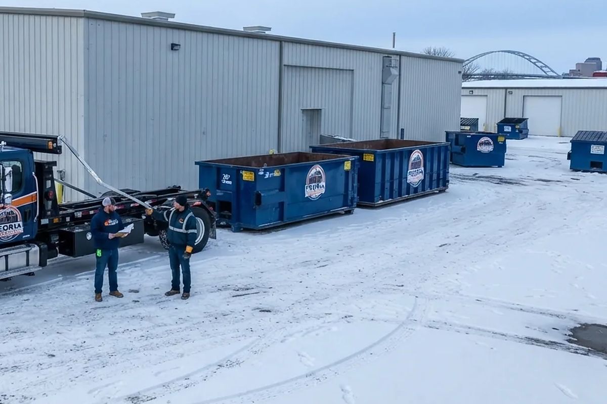 20 Yard roll-off dumpster from Peoria Dumpster Pros